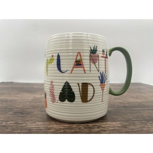 Anthropologie Black Lamb Studio Plant Lady Mug - Picture 1 of 7